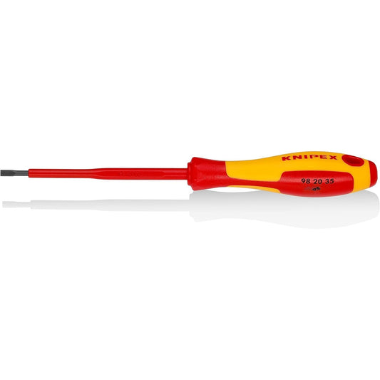 Knipex 98 20 35 - Destornillador aislado VDE Knipex plano 3,5 mm.