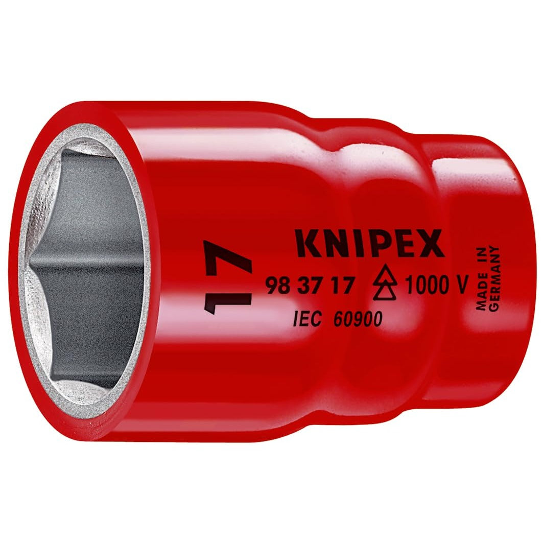 Knipex 98 37 14 - Knipex 14 mm VDE insulated 3/8" square drive socket.