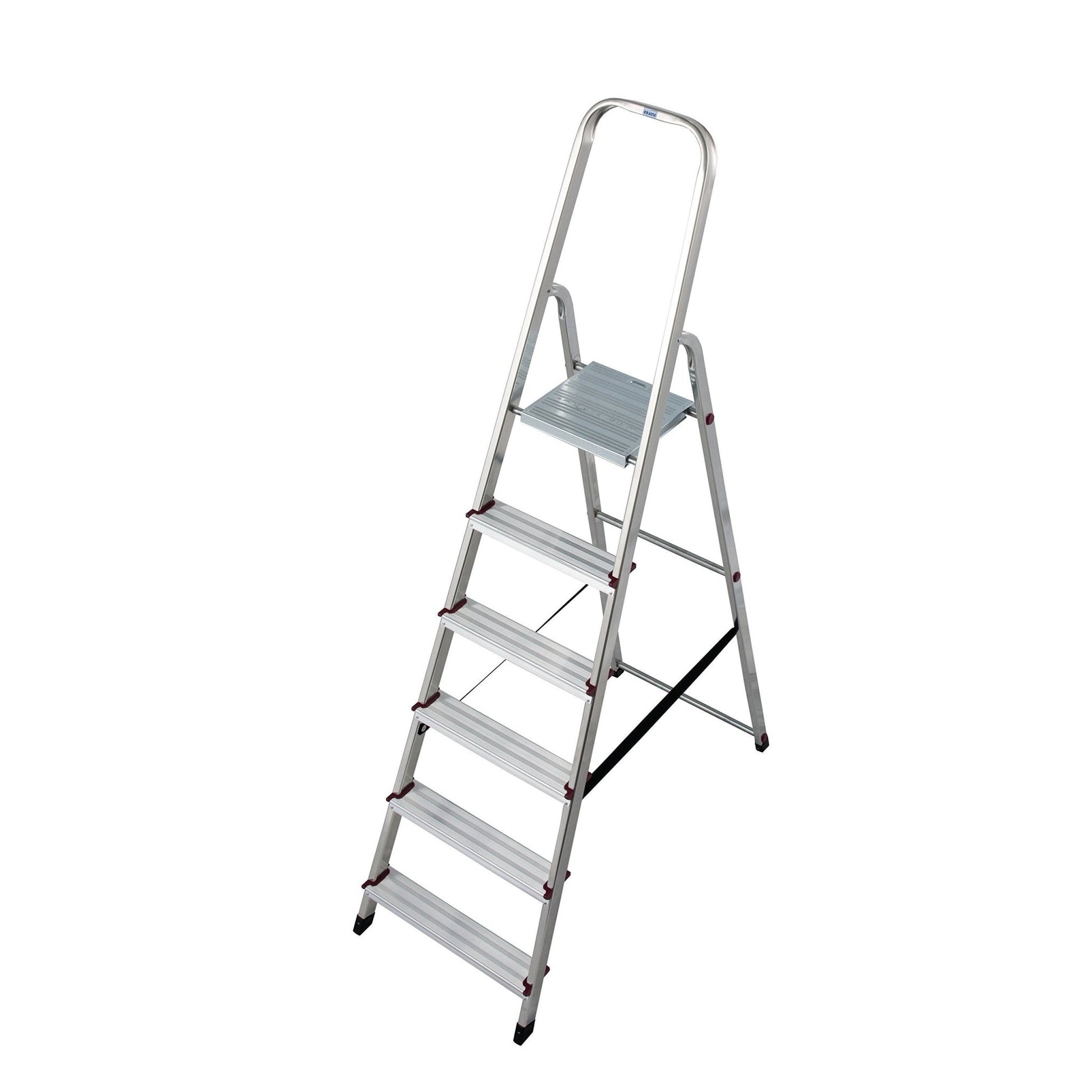 Krause 000736 - Escalera de tijera de aluminio Corda, 6 peldaños - Ferrotecnia