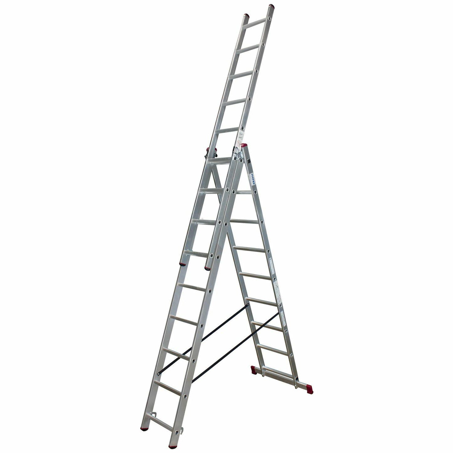 Krause 030382 - Escalera multiusos de aluminio Corda, 3x8 peldaños