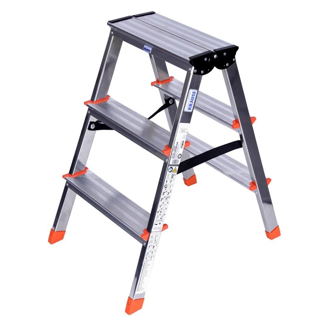 Krause 120397 - Escalera de tijera de doble acceso Dopplo, 3 peldaños - Ferrotecnia