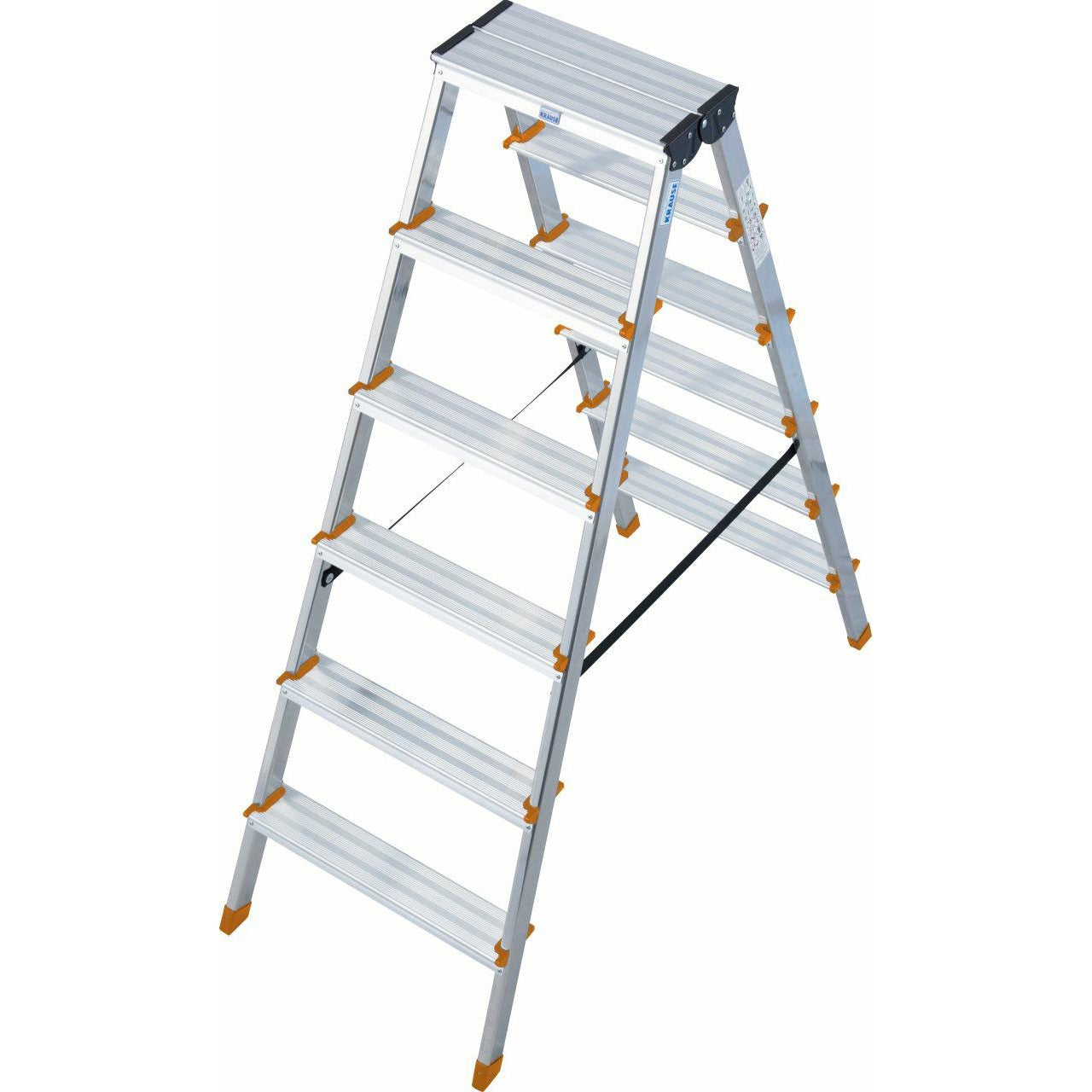 Krause 120434 - Escalera de tijera de doble acceso Dopplo, 7 peldaños