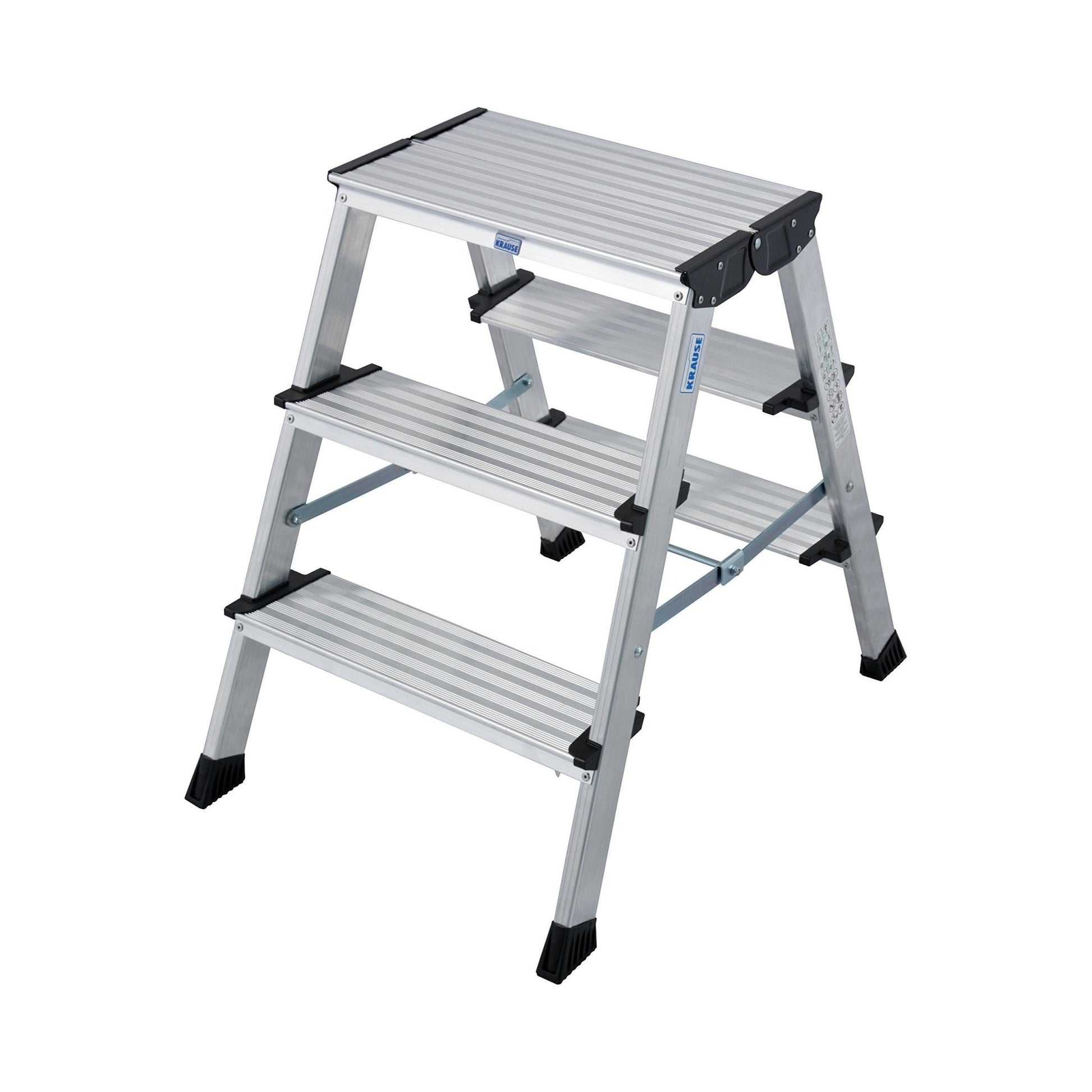 Krause 126030 - Escalera de tijera de doble acceso Treppo, 2x3 peldaños - Ferrotecnia