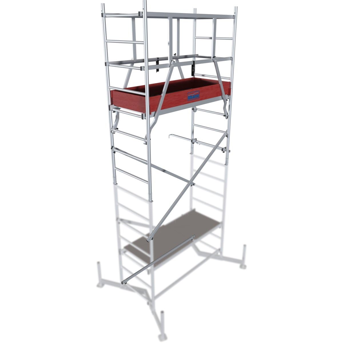 Krause 710123 - Andamio de aluminio ClimTec con 1 cuerpo, altura de trabajo 5,00 m