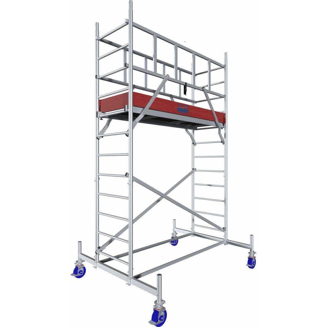 Krause 940094P - Andamio móvil de aluminio ProTec, 2,0x0,70 m, altura de trabajo 4,30 m - Ferrotecnia