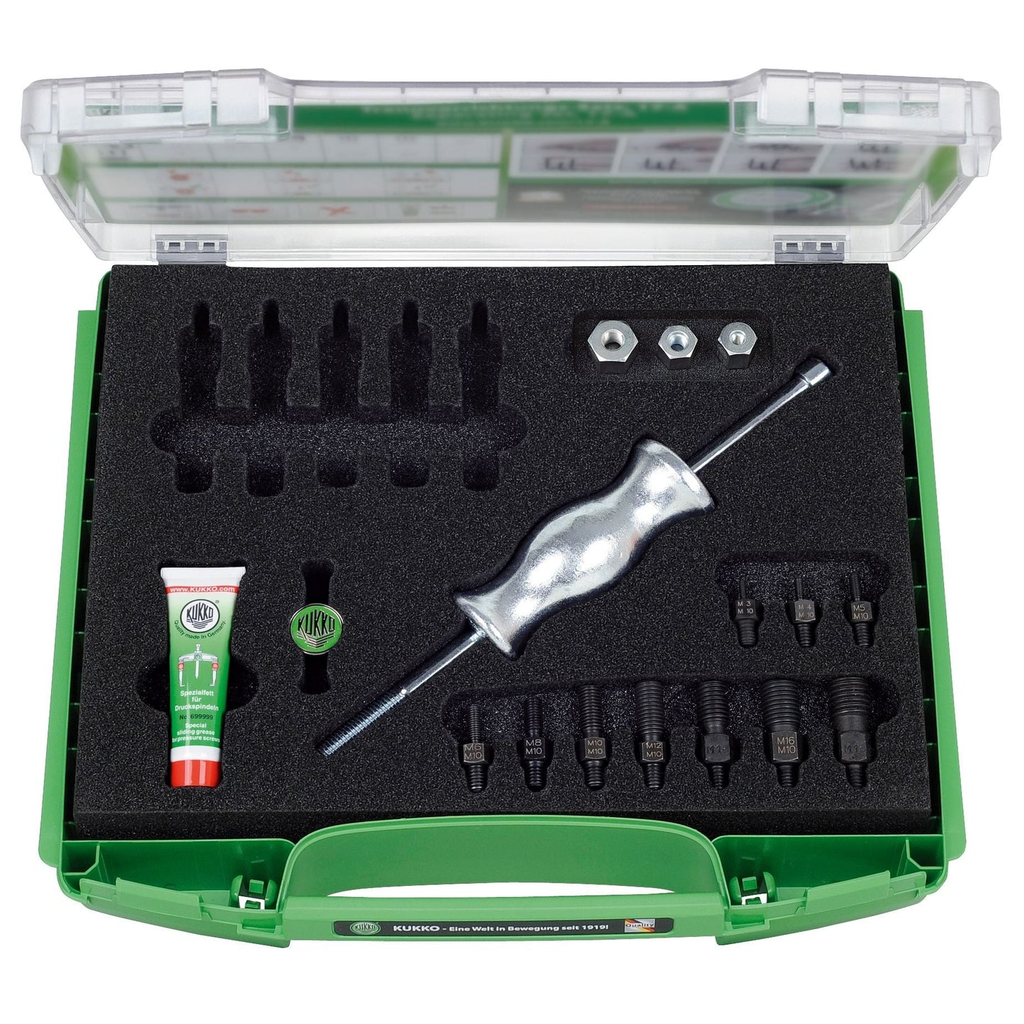 Kukko 223-K - Extractor set with female thread (M3-M16)