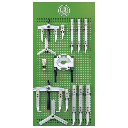 Kukko - 30 - 20 - T - Surtido básico para industria de extractores de rodamientos universales en panel mural - Ferrotecnia