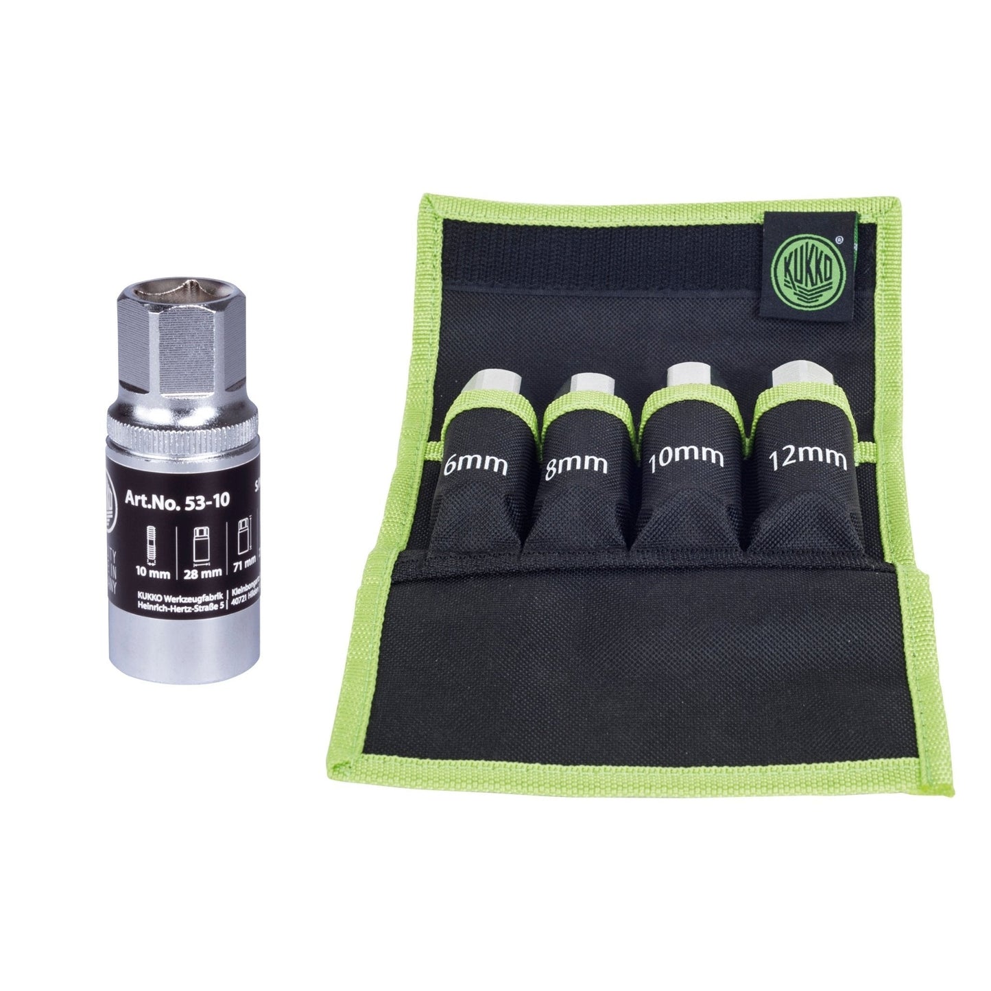 Kukko 53-A - Set of 4 stud extractors (6, 8, 10, 12 mm)