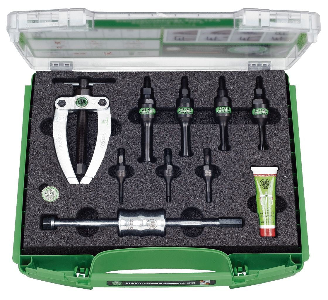 Kukko Juegos para extraer rodamientos interiores de espacios angostos con puente y martillo deslizante - Ferrotecnia