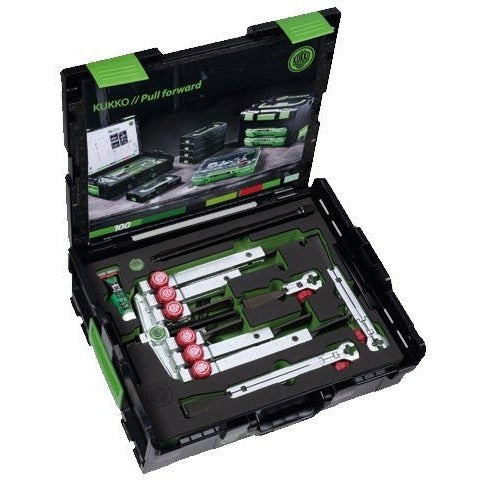 Kukko K-2030-10+ST - 2 and 3-legged extractor set with quick adjustment and claws for narrow spaces