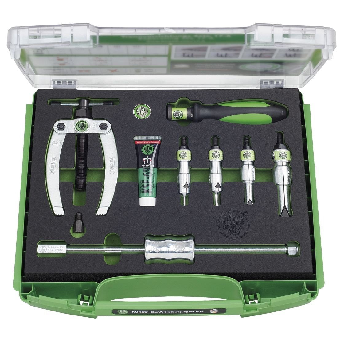 Kukko Bearing Removal Sets with Bridge and Slide Hammer