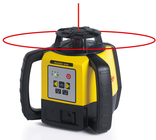 Leica Geosystems 6011481 - Nivel láser giratorio Rugby 640 - Ferrotecnia