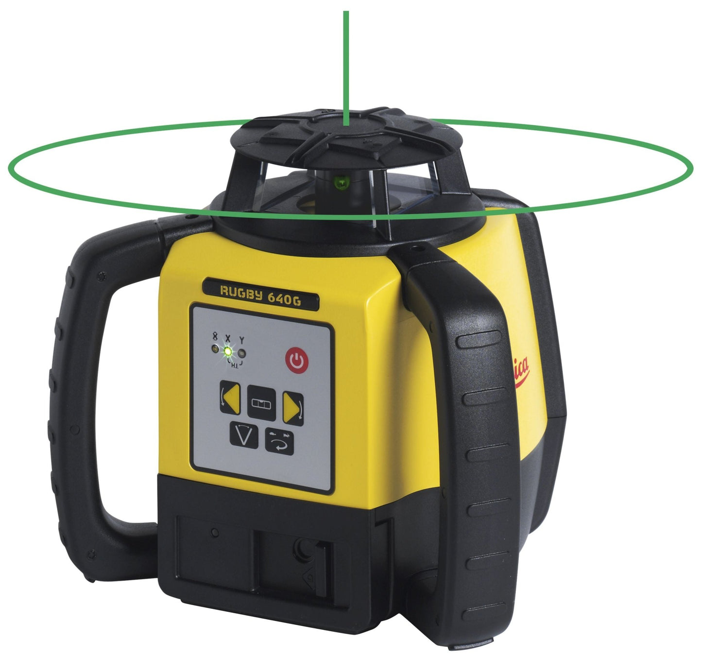 Leica Geosystems 6011487 - Nivel láser giratorio rayo verde Rugby 640 GREEN + RE120 + RC400 - Ferrotecnia