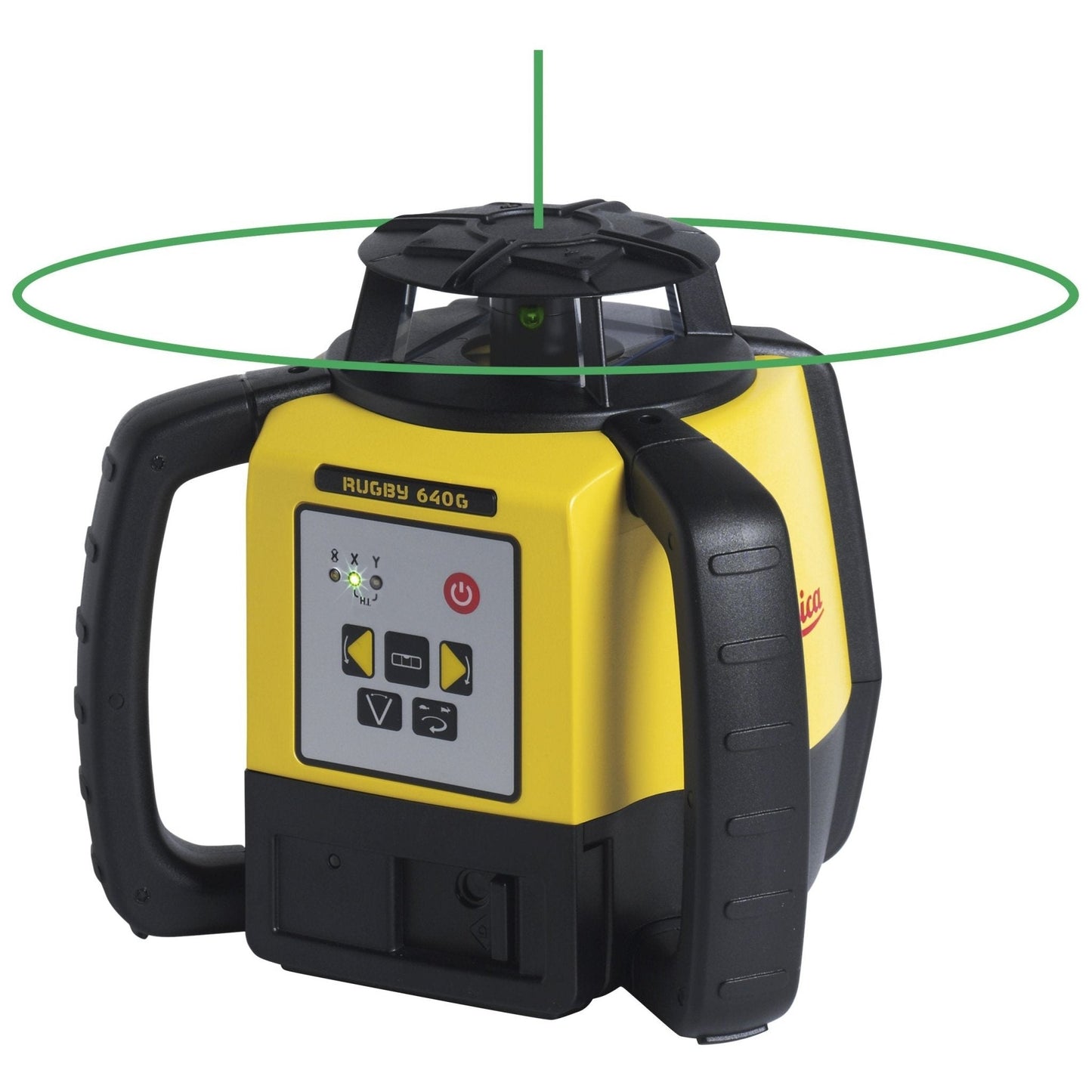 Leica Geosystems 6011487 - Rugby 640 GREEN + RE120 + RC400 Green Beam Rotating Laser Level