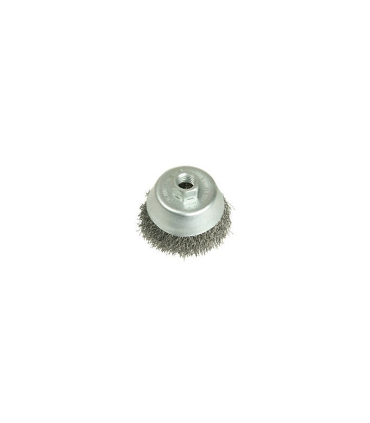 LessMann 426767 - Cepillo taza LessMann 100 mm./M14x2,0 mm. alambre de acero latonado ondulado STM 0,30