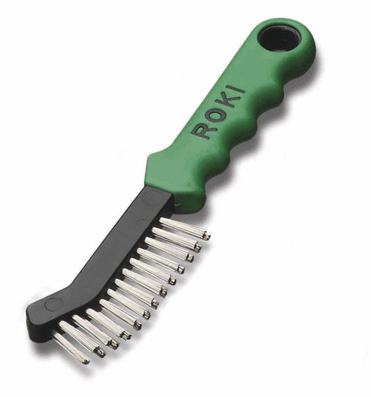 LessMann 182421 - Cepillo manual para frenos LessMann ROKI alambre de acero inoxidable recto ROF 0,35 - Ferrotecnia