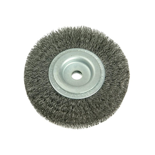 LessMann 345162 - Wheel brushes dia 150 mm width 23-25 ​​mm tube 50 mm steel wire STA crimped 0.30 mm adapters - set 3