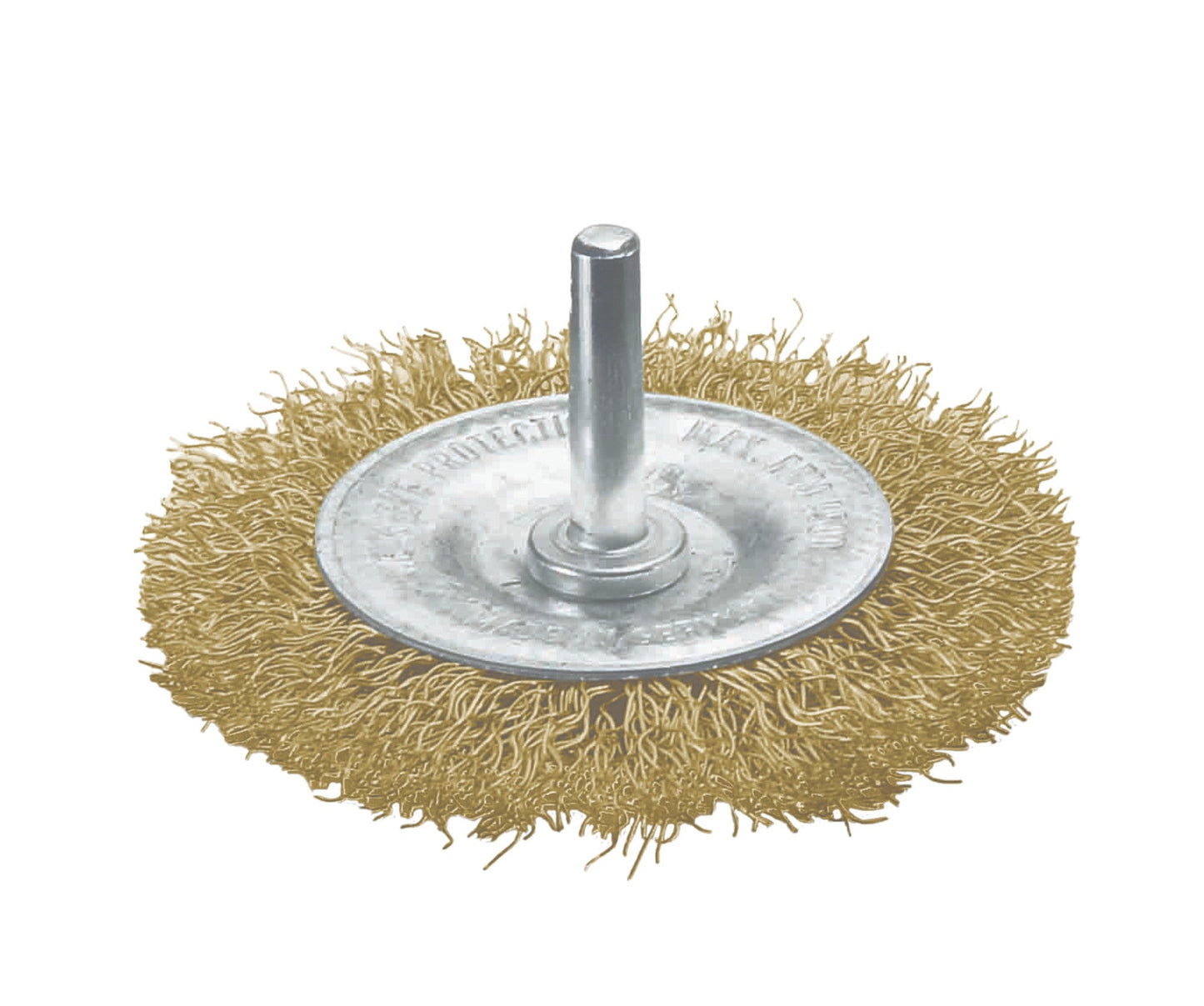 Lessmann 410136 - Cepillo circular con espiga alambre latón ondulado 410136 - Ferrotecnia