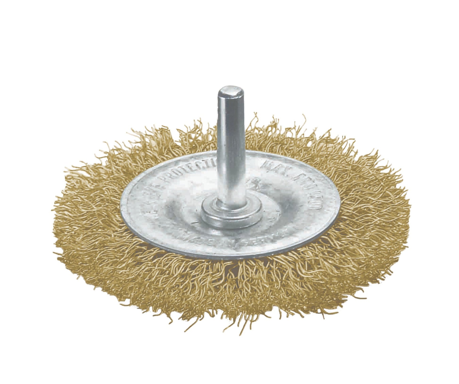 Lessmann 410136 - Cepillo circular con espiga alambre latón ondulado 410136 - Ferrotecnia