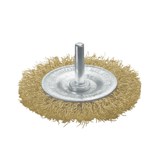 Lessmann 410136 - Circular brush with wavy brass wire shank 410136