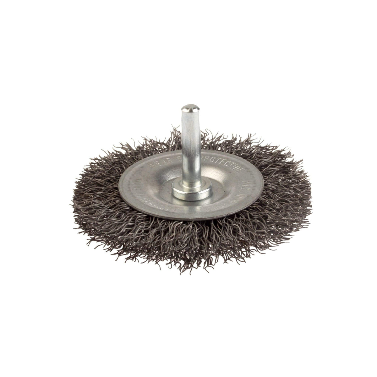 LessMann 41015307 - DIY wheel brushes with 6 mm shank on card dia 100 x 10 mm steel wire STA crimped 0.35 mm