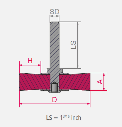 LessMann 415163 - Cepillo circular con espiga LessMann 50 mm. alambre de acero ondulado STA 0,30 - Ferrotecnia