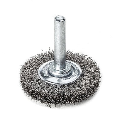 LessMann 415163 - Cepillo circular con espiga LessMann 50 mm. alambre de acero ondulado STA 0,30 - Ferrotecnia