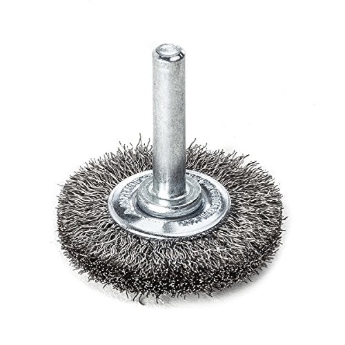 LessMann 415163 - Cepillo circular con espiga LessMann 50 mm. alambre de acero ondulado STA 0,30 - Ferrotecnia