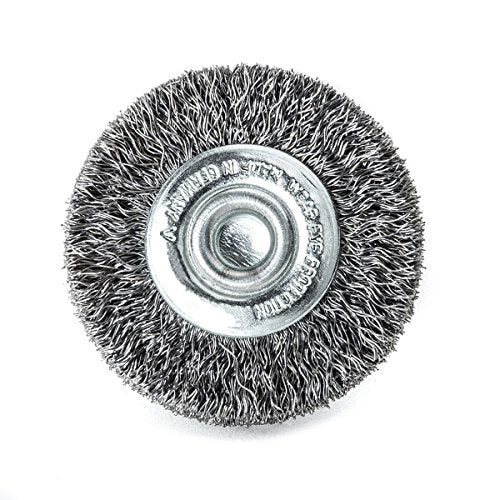 LessMann 415163 - Cepillo circular con espiga LessMann 50 mm. alambre de acero ondulado STA 0,30 - Ferrotecnia