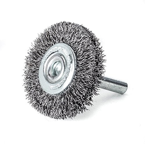 LessMann 415163 - Cepillo circular con espiga LessMann 50 mm. alambre de acero ondulado STA 0,30 - Ferrotecnia