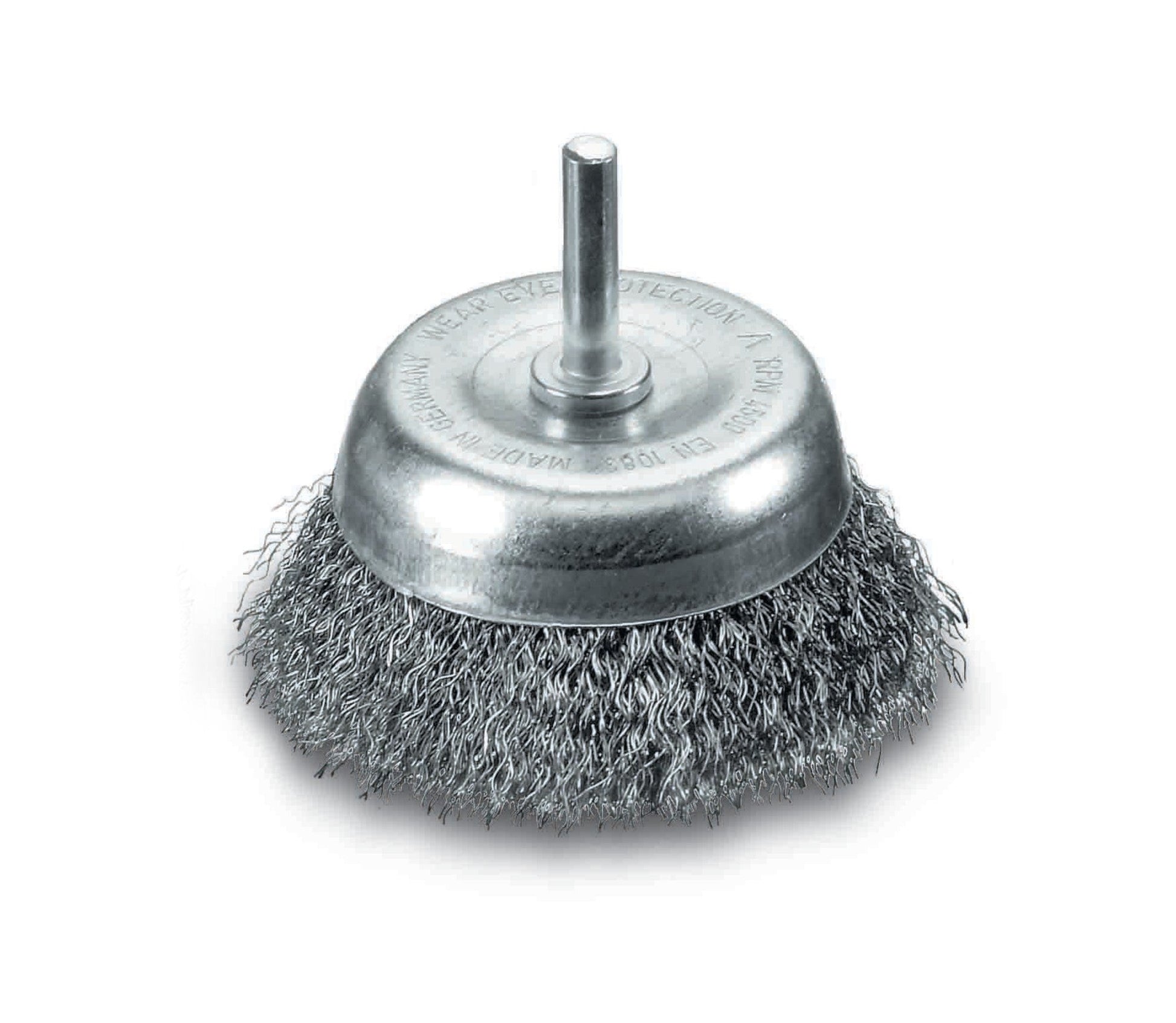 LessMann 430122 - Cepillo taza con espiga LessMann DIY 50 mm. alambre de acero ondulado STA 0,20 - Ferrotecnia