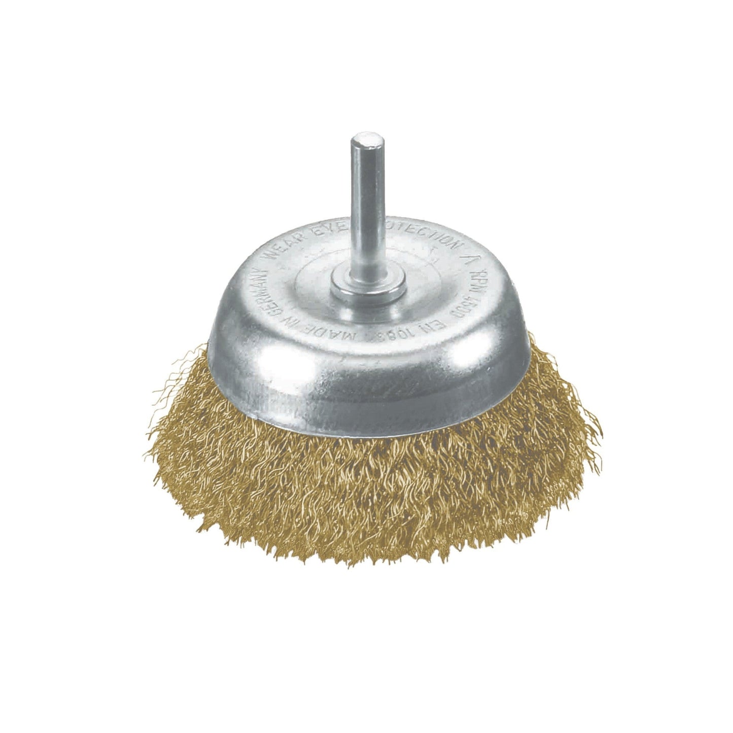 LessMann 430126 - Brosse à bol LessMann DIY 50 mm avec tige. Fil de laiton serti MES 0,25