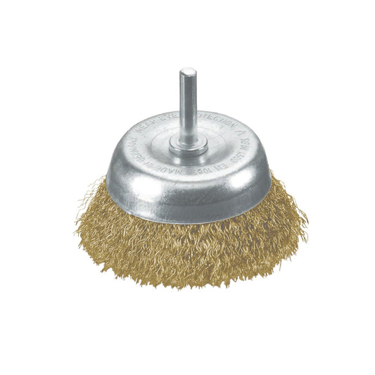 LessMann 430126 - LessMann DIY cup brush with spike 50 mm. corrugated brass wire MES 0.25