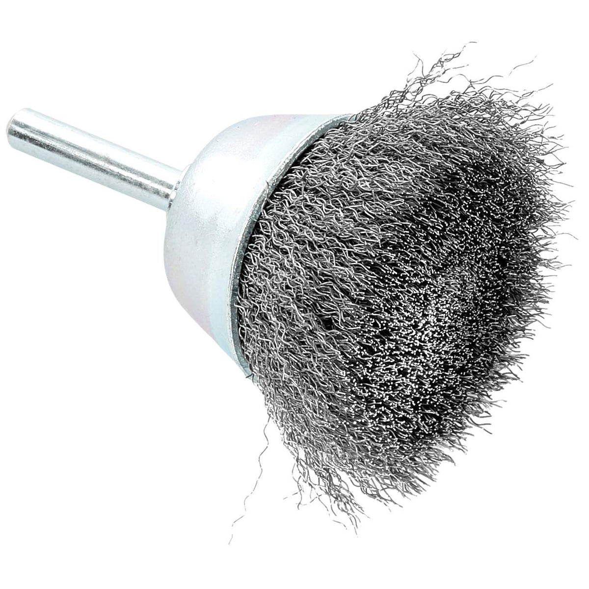LessMann 435142 - Cup brushes with 6 mm shank dia 50 mm steel wire STA crimped 0.20 mm