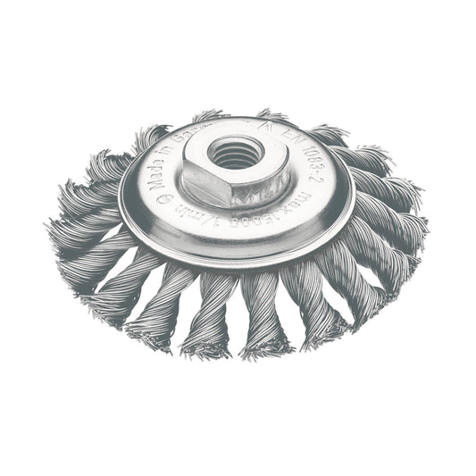 LessMann 472257 - LessMann conical brush 115x12 mm./M14x2.0 mm. STH 0.30 stranded steel wire