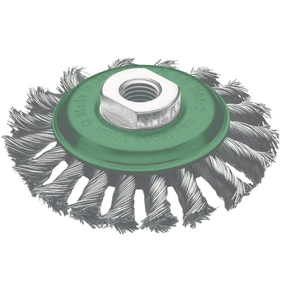 Lessmann 472757 - Conical brush, stainless steel braided wire 472757