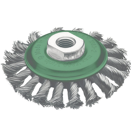 Lessmann 472757 - Conical brush, stainless steel braided wire 472757