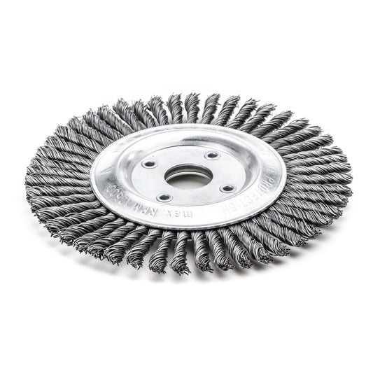 LessMann 47520176 - Cepillo circular LessMann Pipeline 178x6 mm./22,2 mm. almabre de acero trenzado, 76 mechones, STH 0,50 - Ferrotecnia