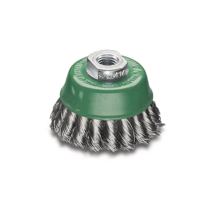 Lessmann 482817 - High-speed braided stainless steel wire cup brush 482817