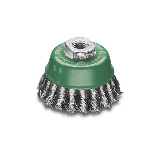 Lessmann 482817 - High-speed braided stainless steel wire cup brush 482817
