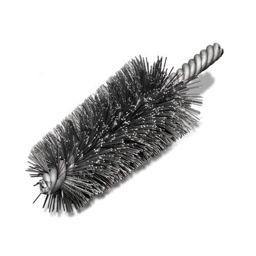 LessMann 561304 - Brosse de nettoyage de trous avec manche de lime IBM 200 x 70 mm Ø 10/18 mm fil d'acier conique STA serti 0,15 mm fil central galvanisé 2,5 mm