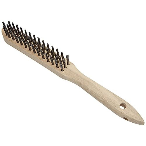 LessMann 100031 - Hand brushes 3 rows steel wire STA straight approx. 0.35mm "LESSMANN"