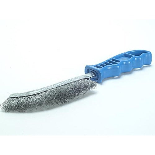 LessMann 056501 Brosse à main avec manche en plastique, fil en acier inoxydable serti ROF 0,30