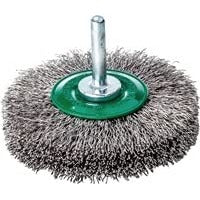 LessMann 414342 - Brosse circulaire LessMann 40 mm avec pointe. Fil inox ondulé ROF 0,20