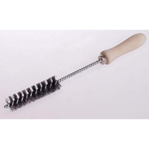 LessMann 560530 - Hole cleaning brush with file handle IBM 300 x 100 mm dia  30 mm steel wire stainless ROF crimped 0,25 mm