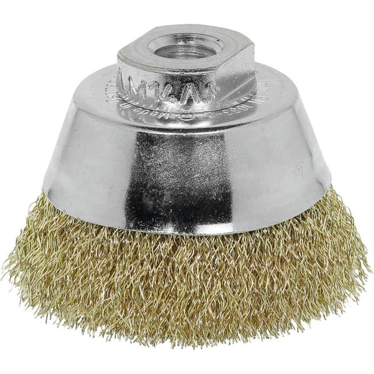 LessMann 421767 - LessMann cup brush 65 mm./M14x2.0 mm. STM 0.30 corrugated brass steel wire