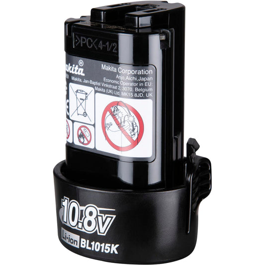 Makita 1913U9-9 - Batería de Repuesto BL1015K de 10,8 V, Compatible con Herramientas de batería 10,8 V/1,5 AhLi-Ion