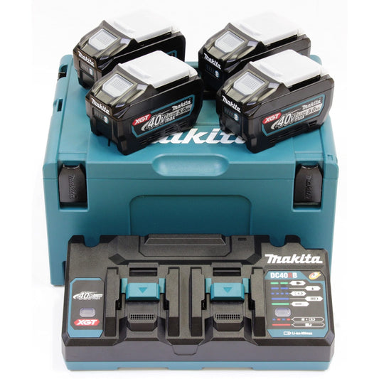 Makita 191U42-2 - Kit de baterías 40V XGT 5,0 Ah (BL4050F) con cargador DC40RB