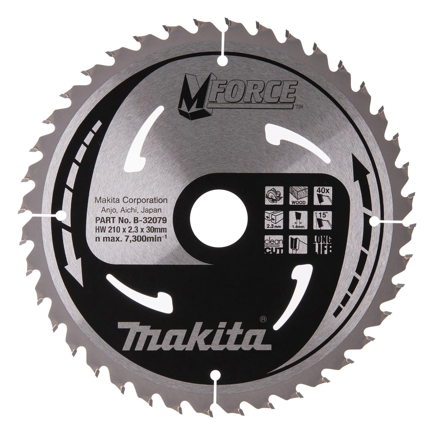 Makita B-32079 - M-force hoja de sierra 210 x 30 mm, 40 z