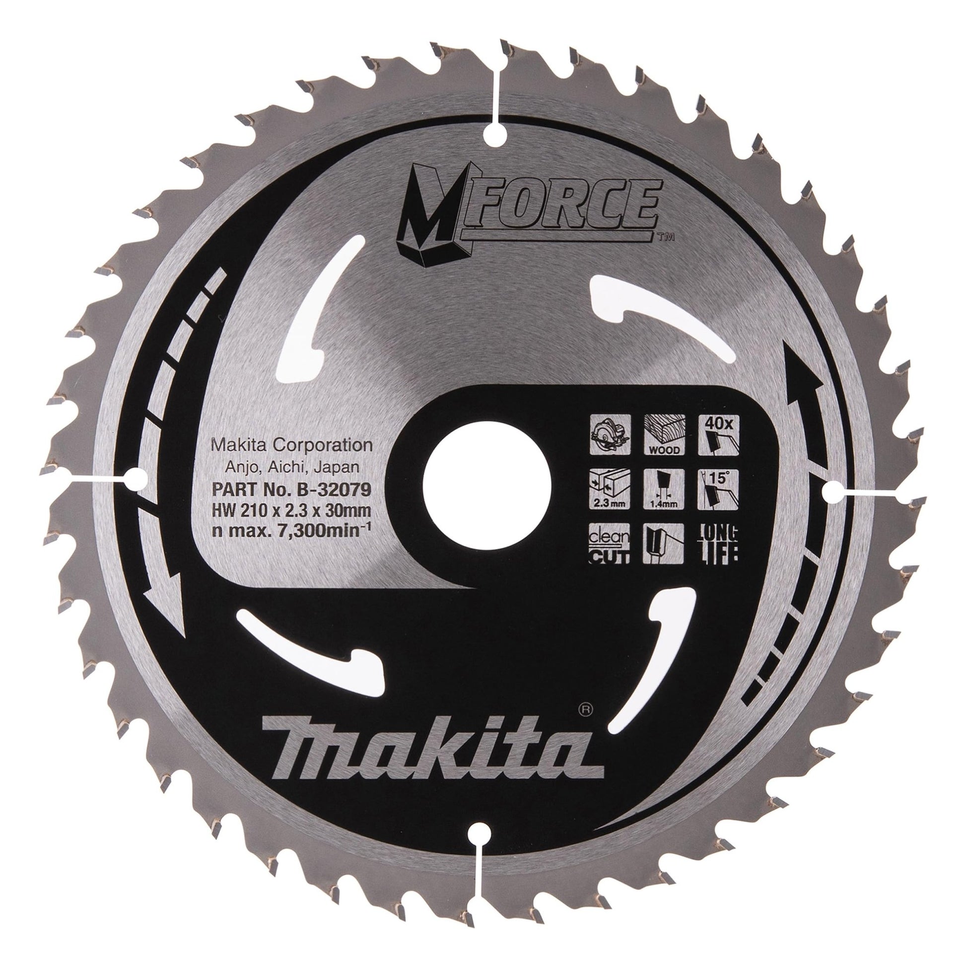Makita B-32079 - M-force hoja de sierra 210 x 30 mm, 40 z